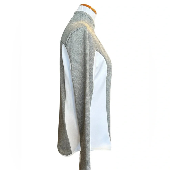 Ladies Nike Golf Track Jacket in Heathered Grey and White - Picture 3 of 7